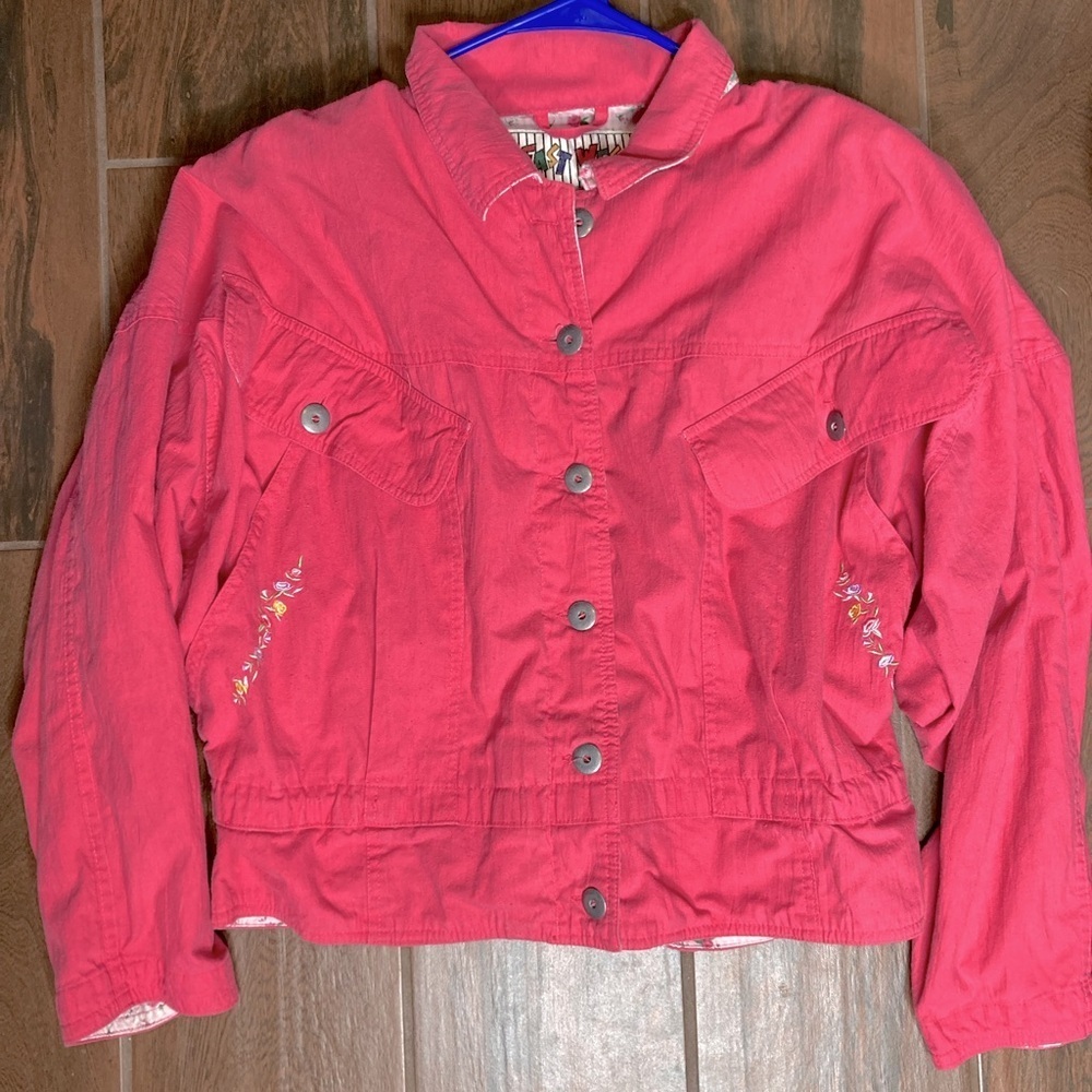 Vintage East West Pink Floral Jacket